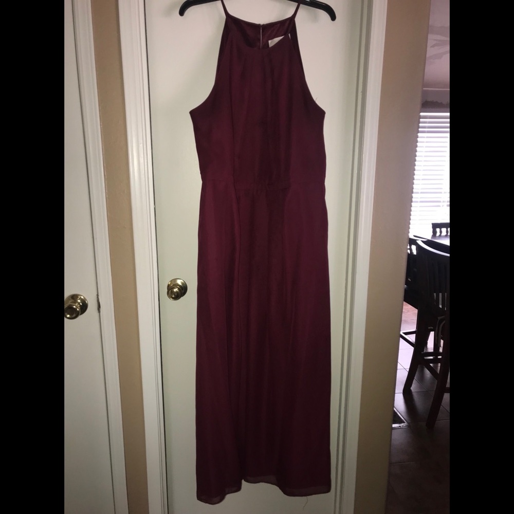 Maroon Plus Size Formal Dress